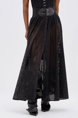 NICOLE BELTED MAXI SKIRT