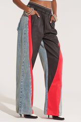 HARDEST TO LOVE COLORBLOCK DENIM PANT