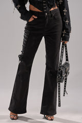 LOW LIFE LACE-UP JEANS