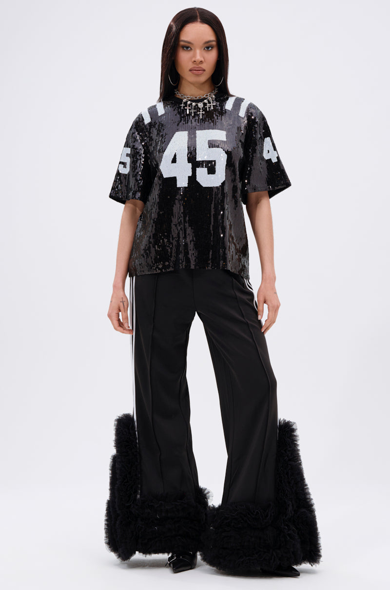 GUESS THE NUMBER SEQUIN JERSEY