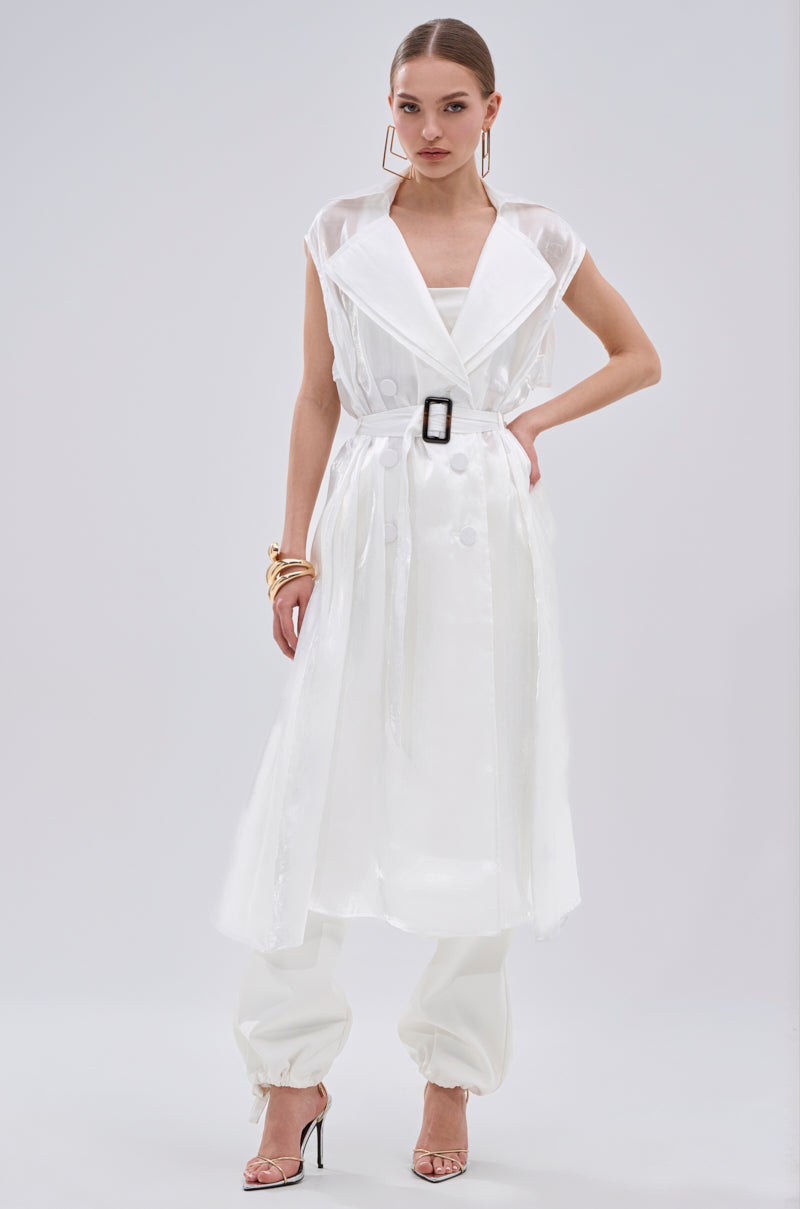 FLOATING ORGANZA TRENCH VEST