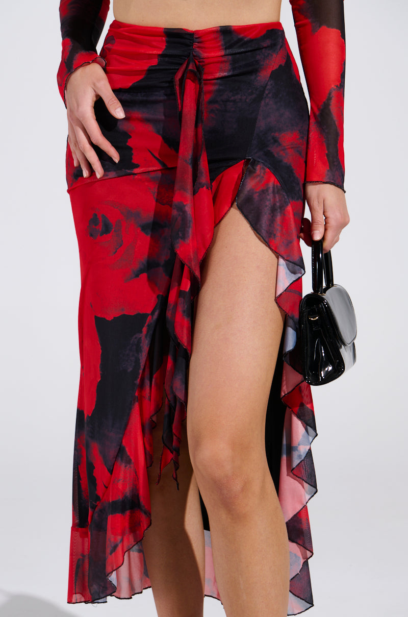 CAROLINA MESH MIDI SKIRT