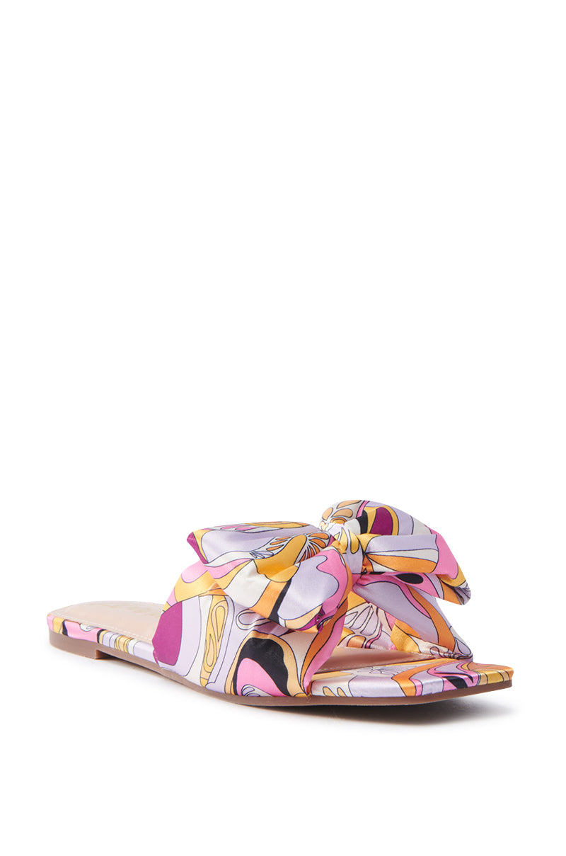 BREEZY SCARF FLAT SANDAL IN FUCHSIA