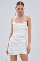 BEEN HER RUCHED MINI DRESS