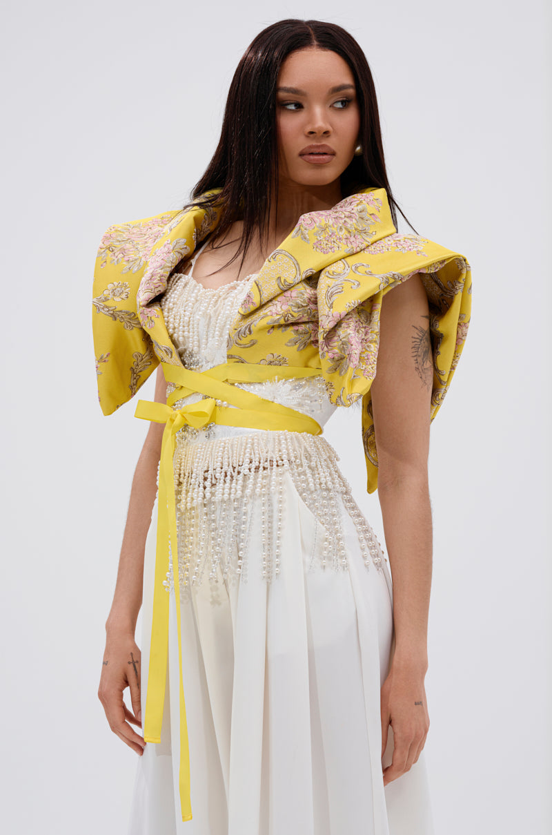 DION STATEMENT BOLERO IN YELLOW