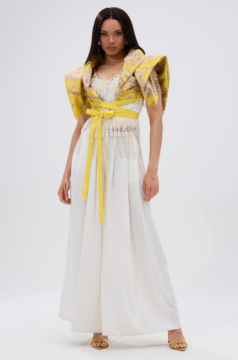 DION STATEMENT BOLERO IN YELLOW
