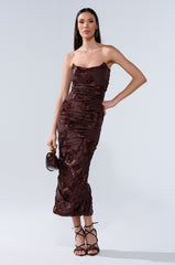 BABY PLEASE TEXTURED MESH MIDI DRESS