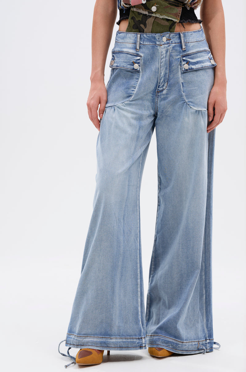 LAY IT LOW BALLOON PANT IN LIGHT BLUE