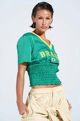 BRASIL RUCHED JERSEY