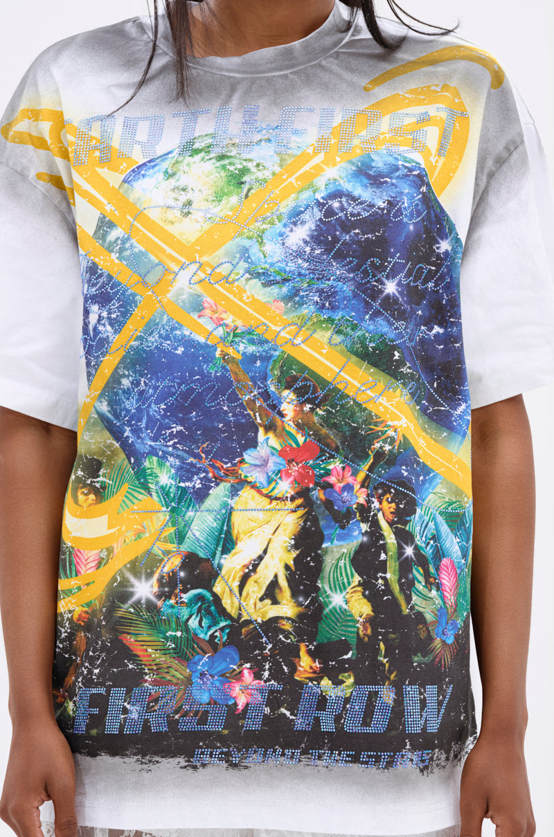 NEW WORLD OVERSIZED GRAPHIC TEE