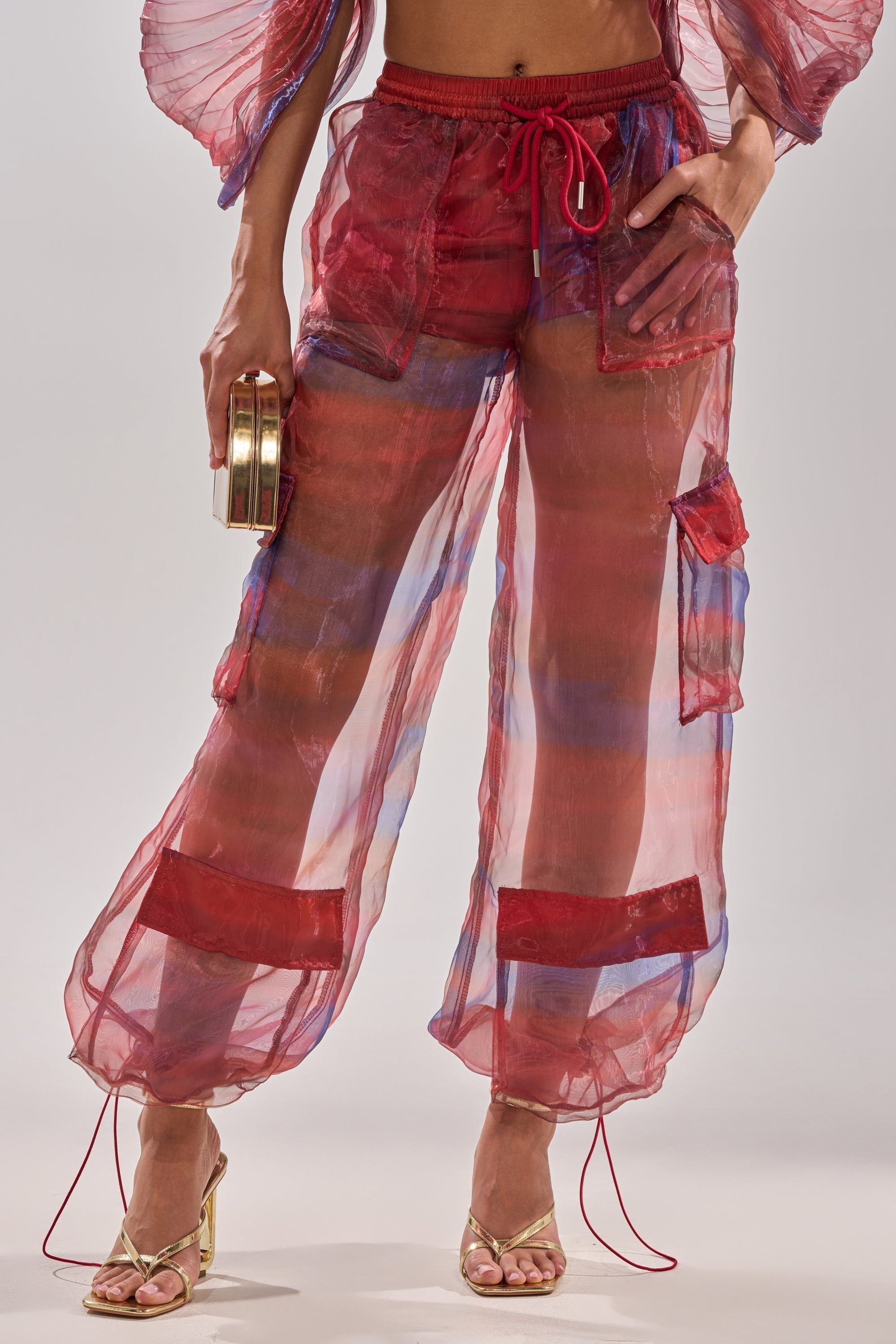 LETS LIVE IN THE MOMENT CHIFFON TROUSER