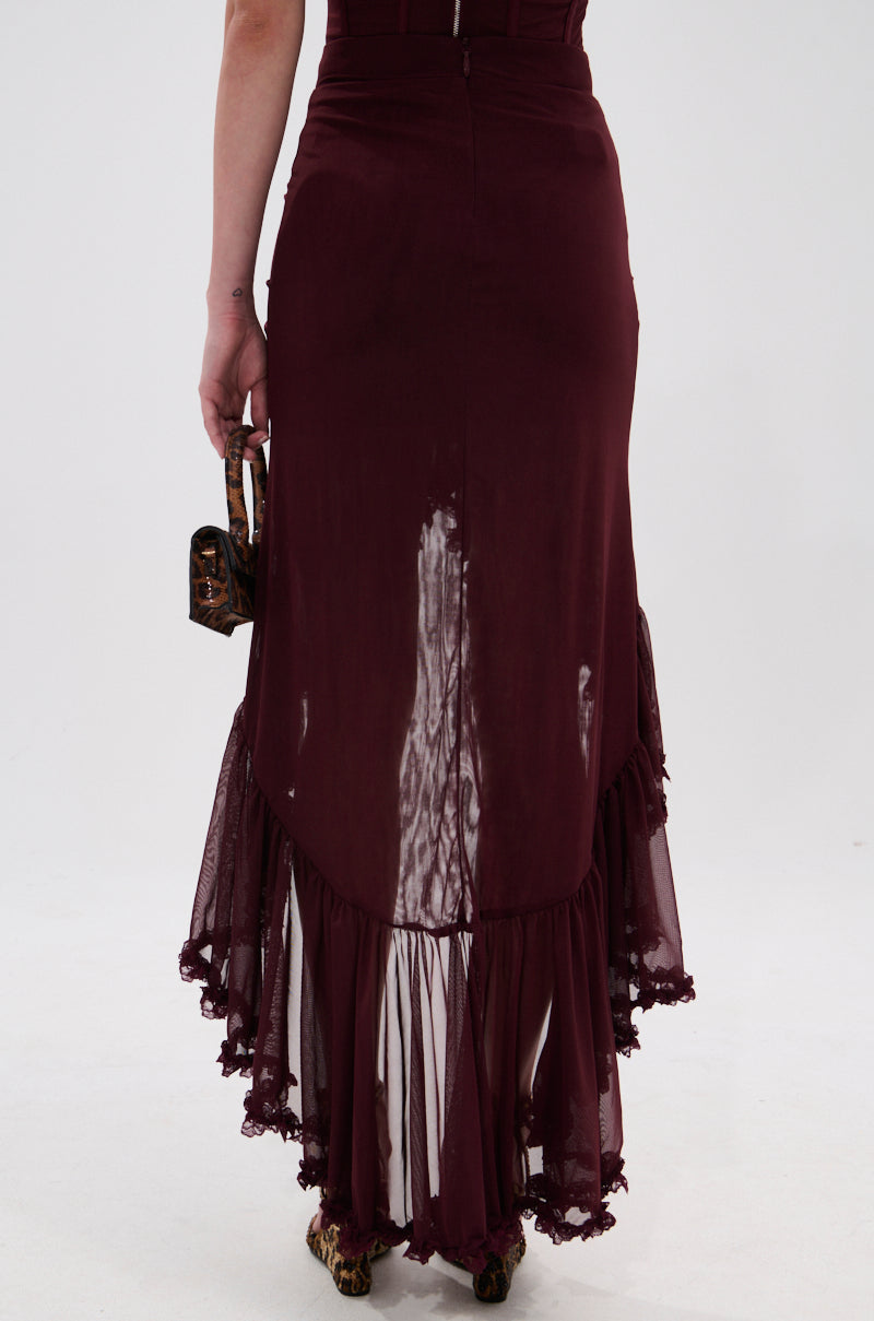 LOVELY DAYS MESH HIGH LOW SKIRT