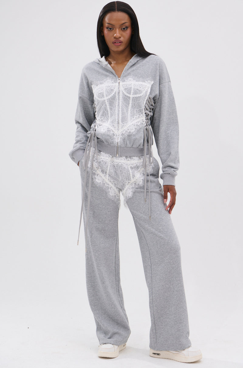 MAYBE NEXT TIME JOGGER WITH LACE DETAILS