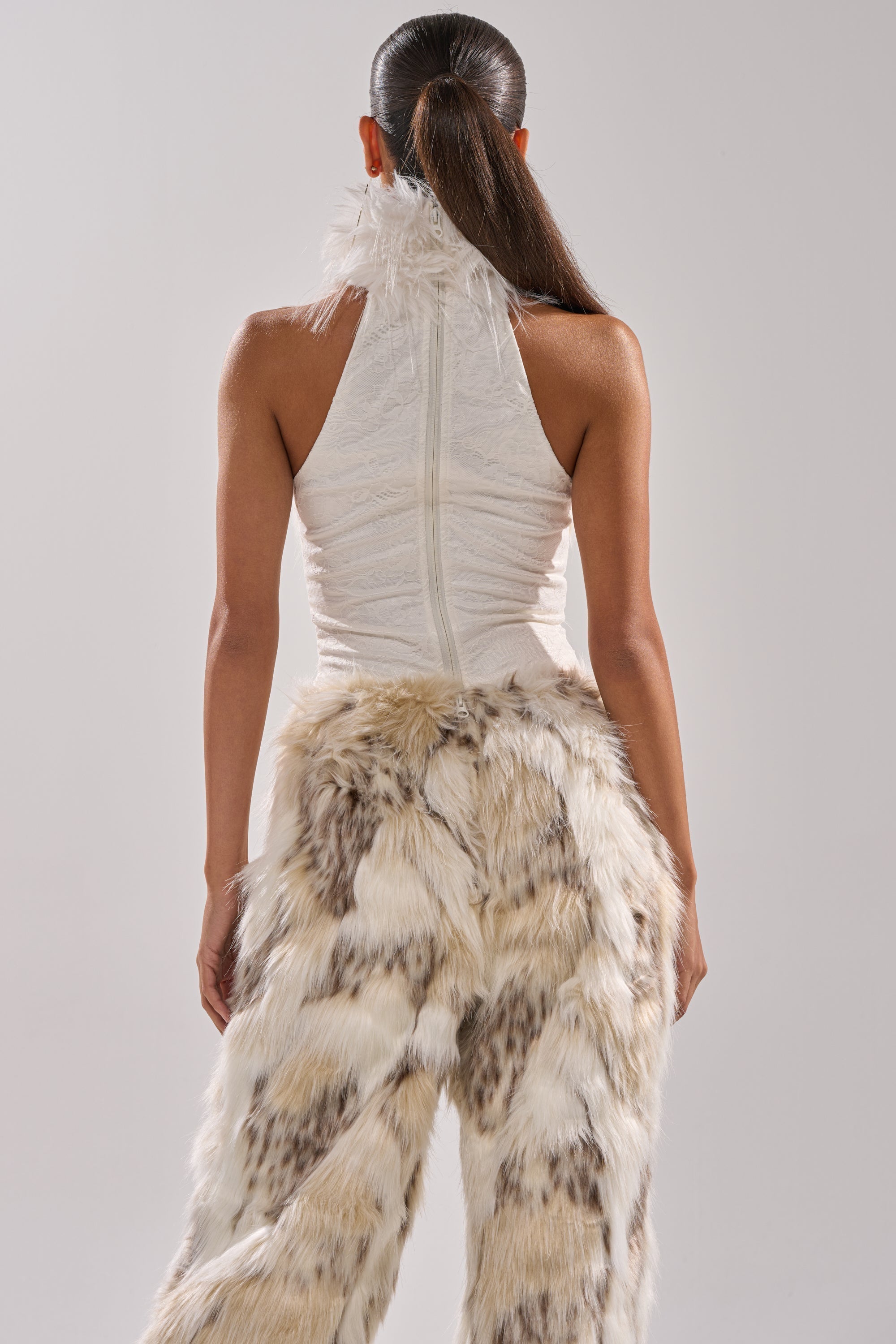 FLINTSTONES MOCK NECK FUR TOP