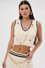 GIRLY POP CROP SWEATER TANK