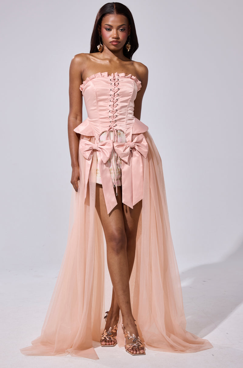 HIGH TEA TULLE TRIM CORSET