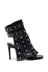 AZALEA WANG IRELYN BLACK EMBELLISHED SANDAL
