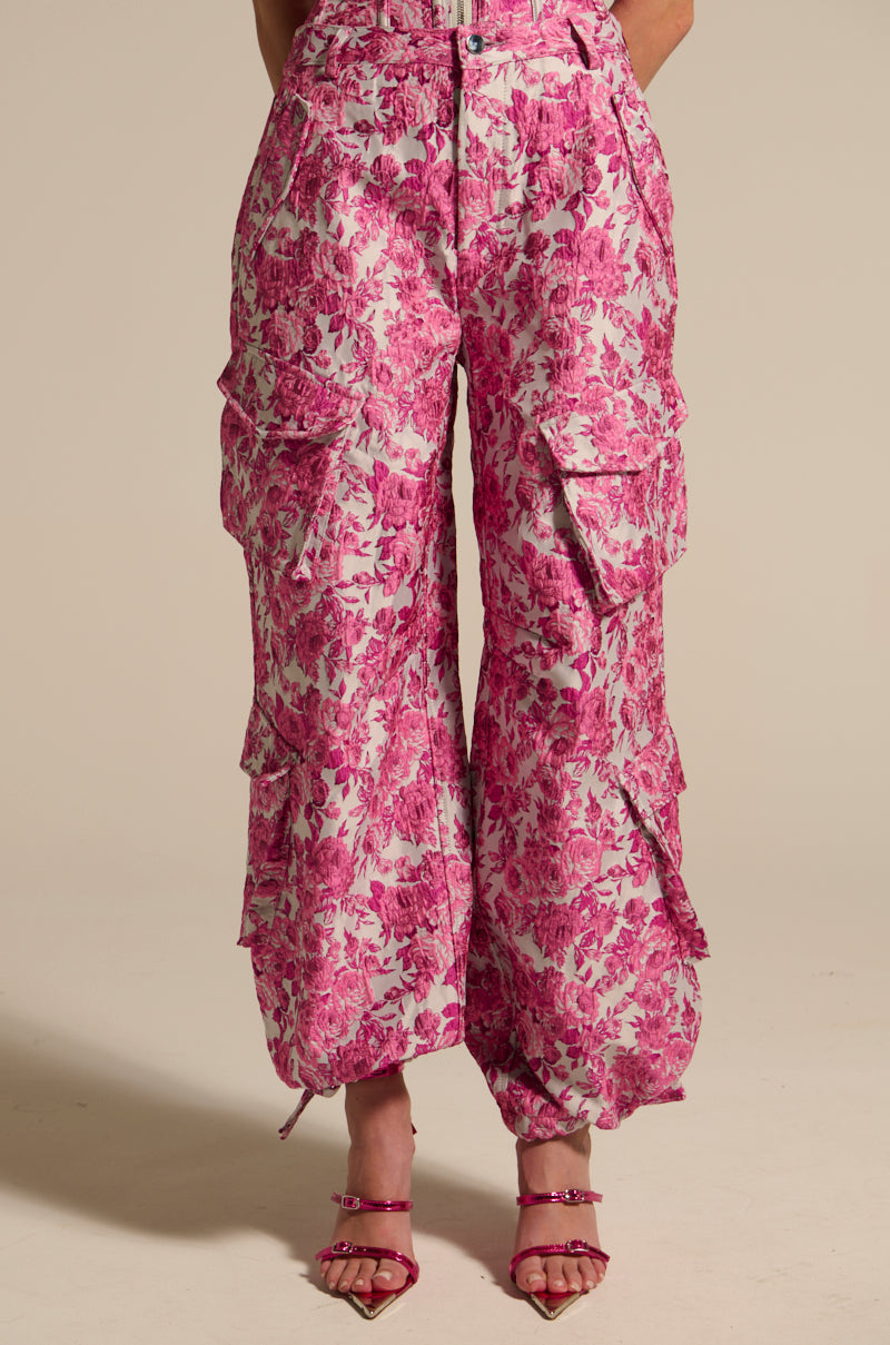 MILEY JACQUARD CARGO PANTS