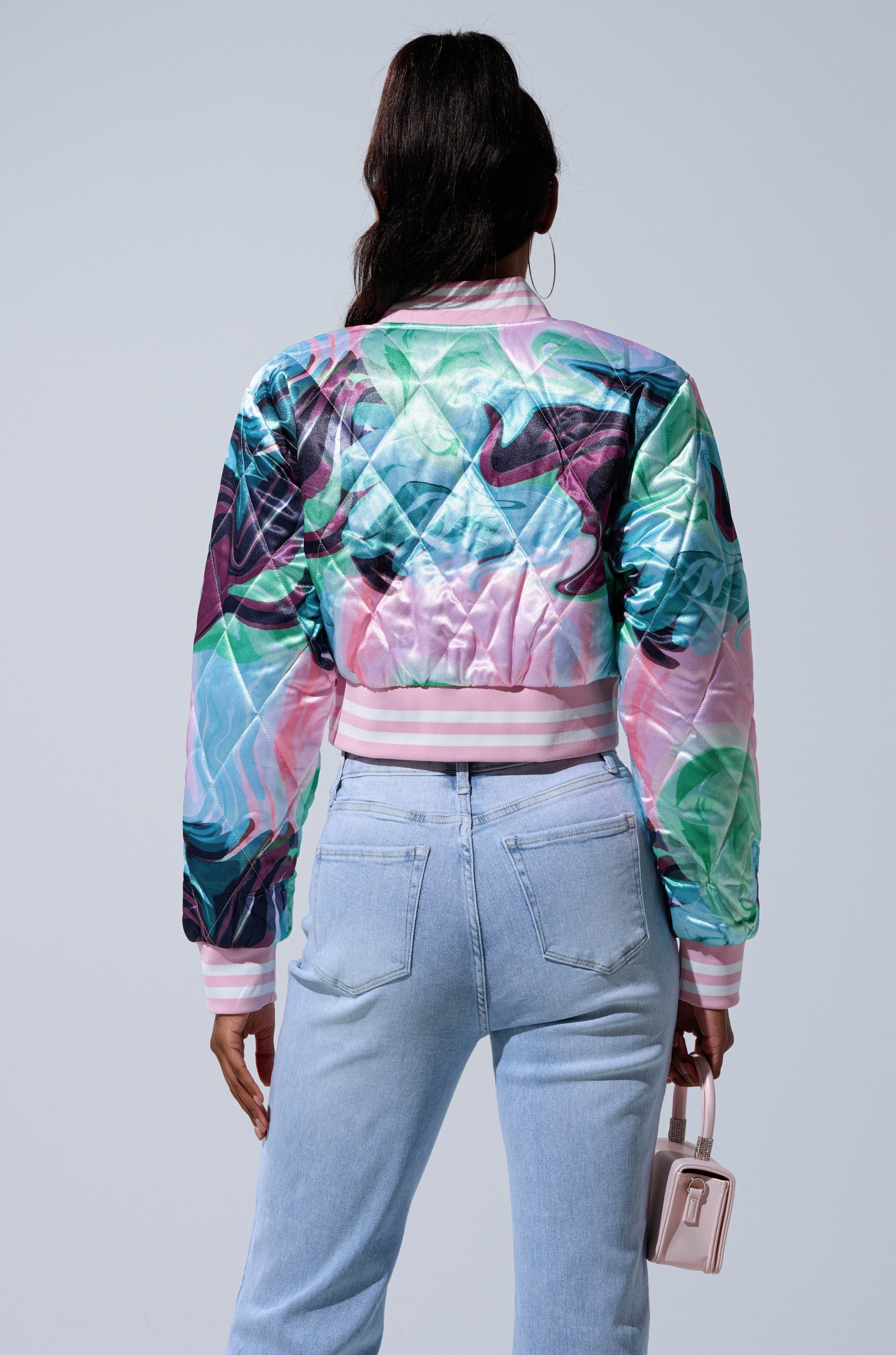 HEART TO HEART SATIN BOMBER