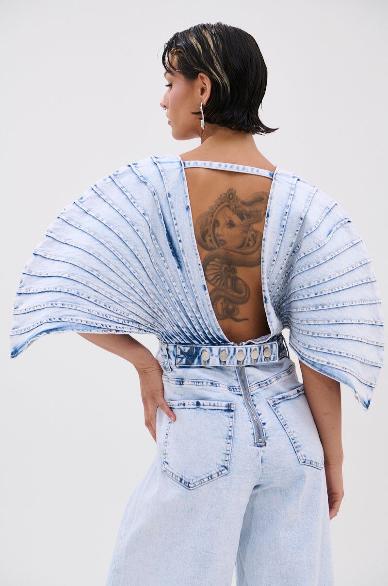 BORN TO STAND OUT DENIM JUMPSUIT