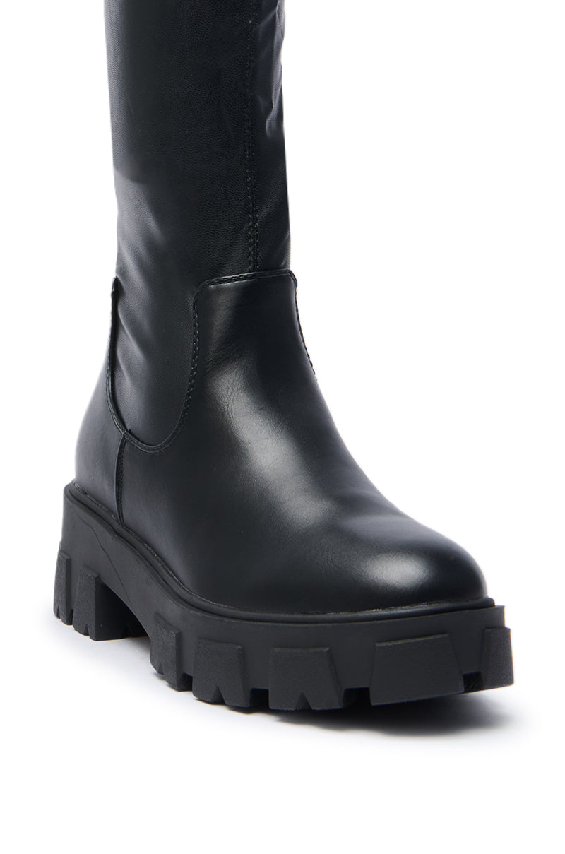 AZALEA WANG JAYE KNEE HIGH BOOT IN BLACK