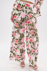 BLOSSOM LACE PALAZZO PANTS
