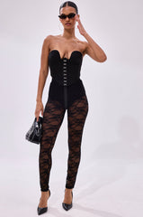 FEEL FREE TO UNZIP ME LACE LEGGING