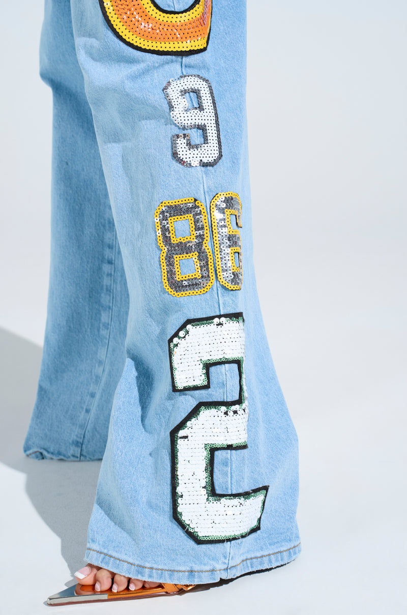 GOOD LUCK PATCH DENIM