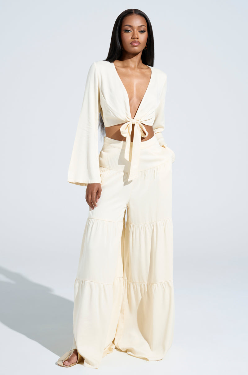 RELAX WITH ME TIE FRONT BLOUSE