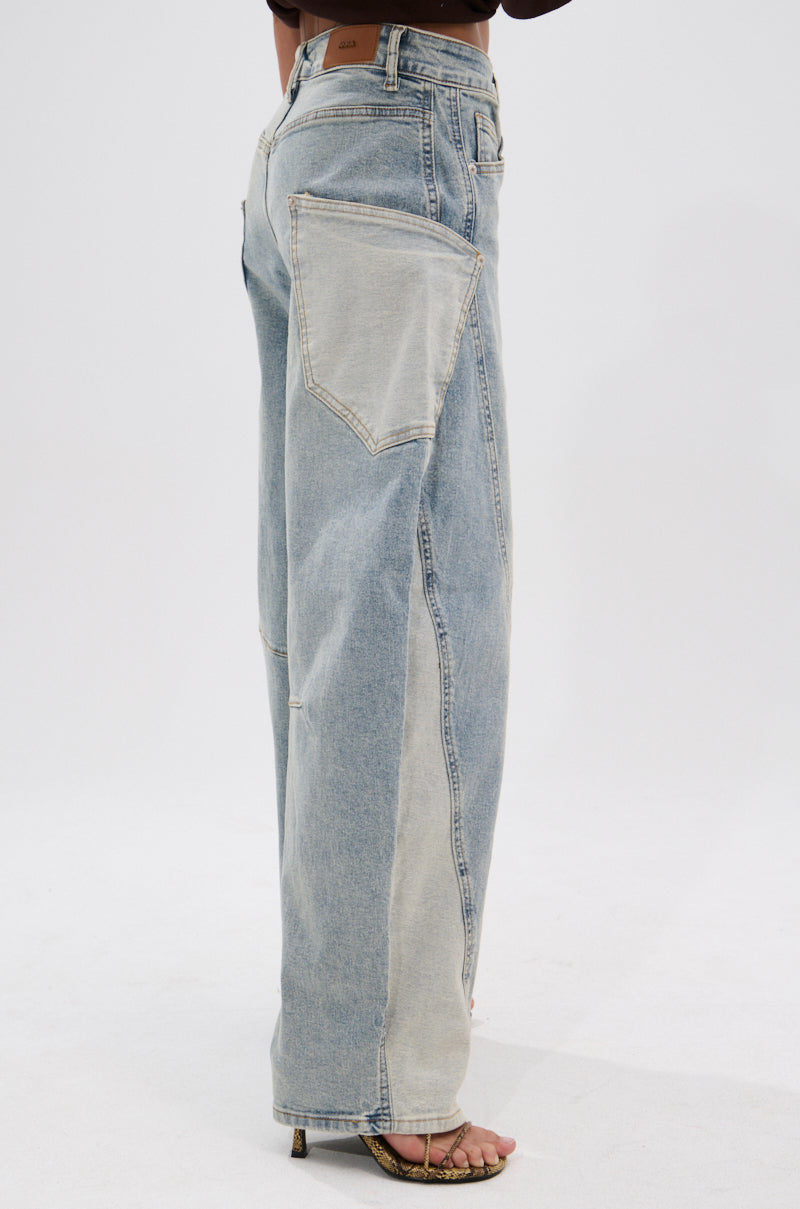 LOTS TO GIVE BARREL JEANS