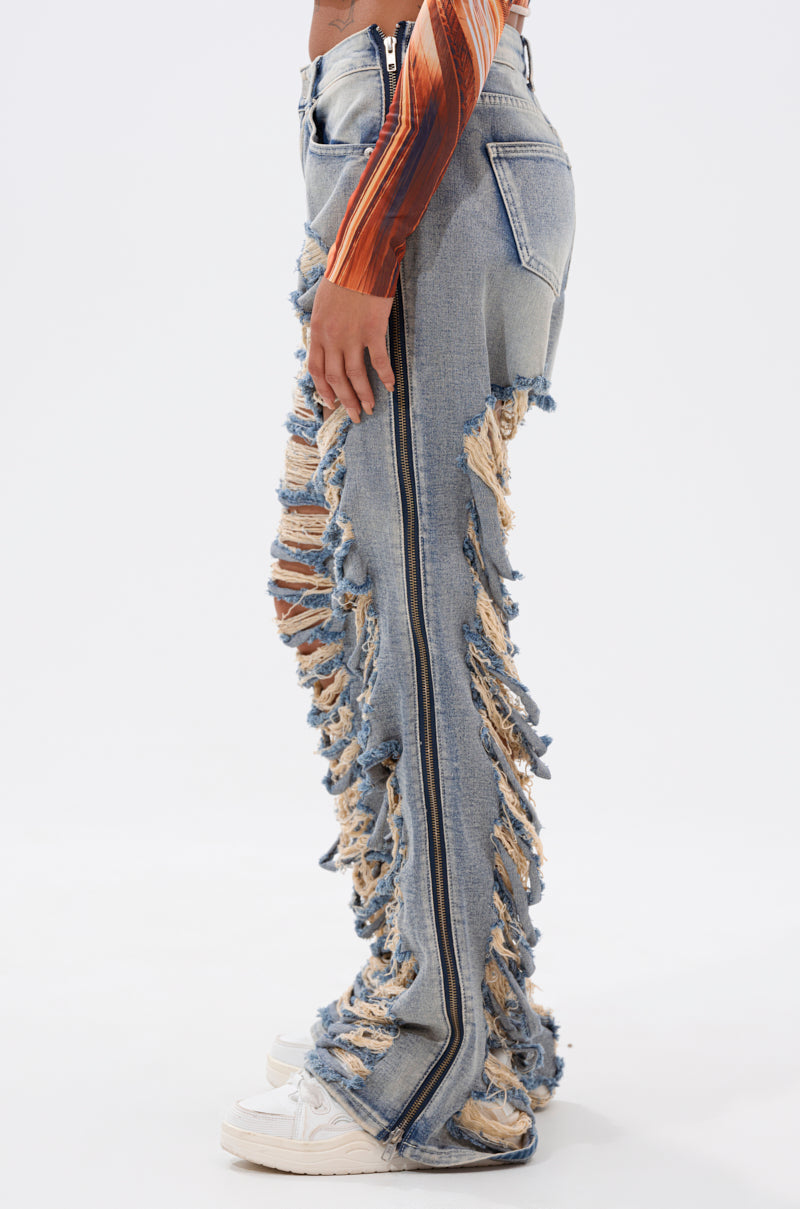 REAL TALK DISTRESSED JEANS