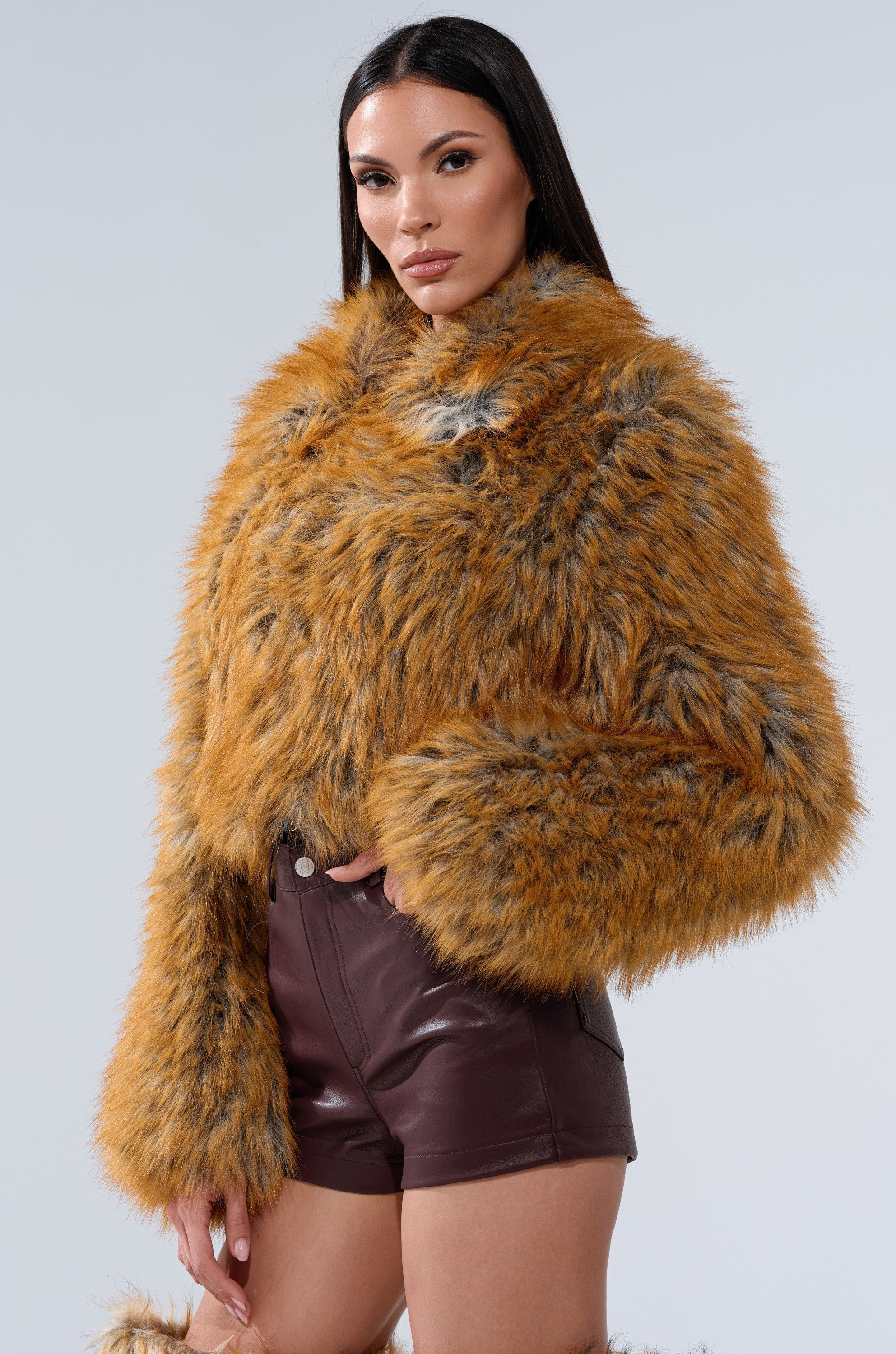 LAY LOW FAUX FUR BOMBER