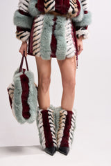 HAVE IT ALL PANELED FUR SKIRT