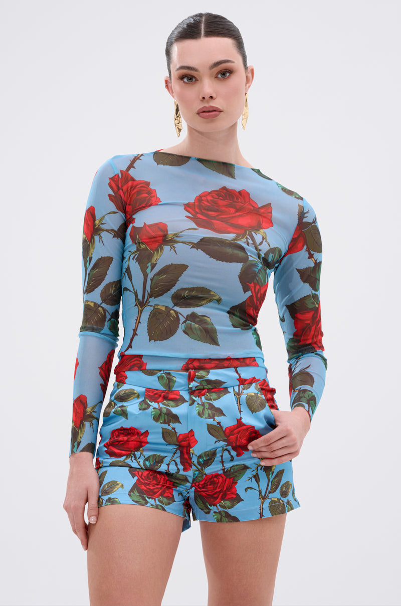 DOZEN ROSES MESH TOP