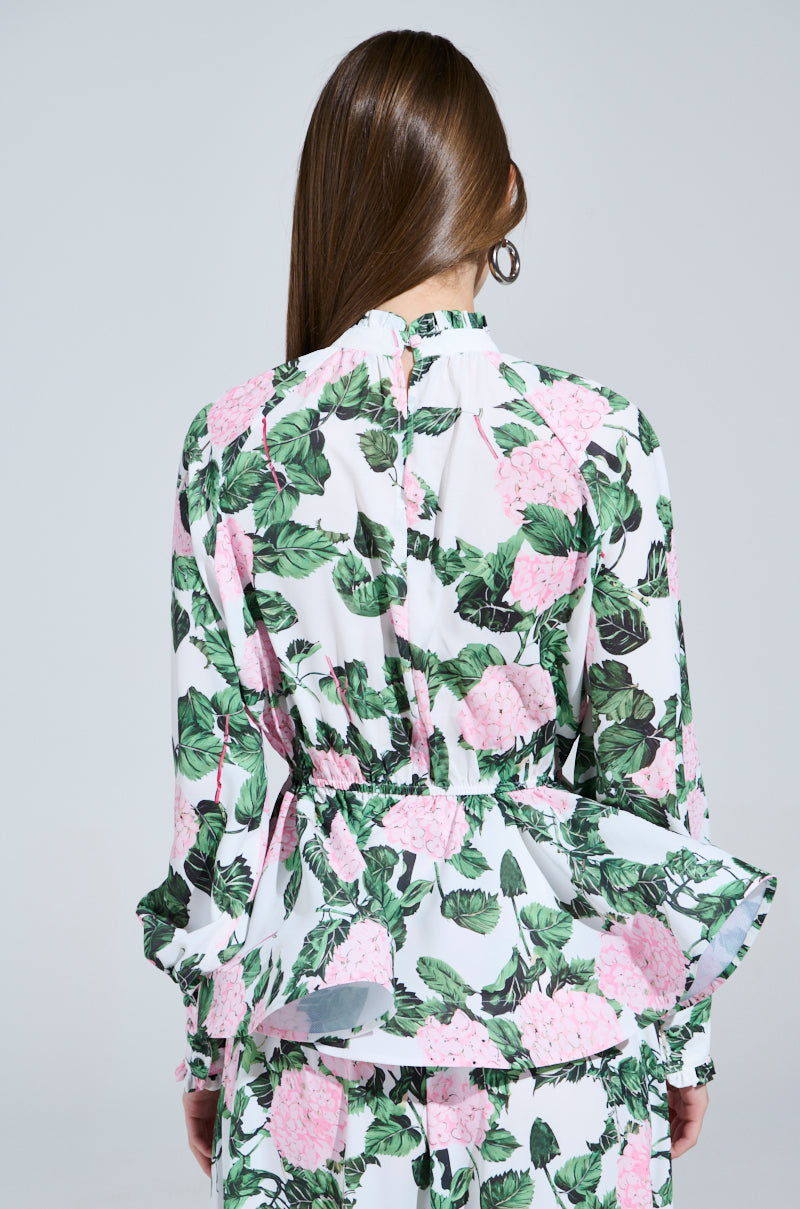 DIANE FLORAL PEPLUM BLOUSE