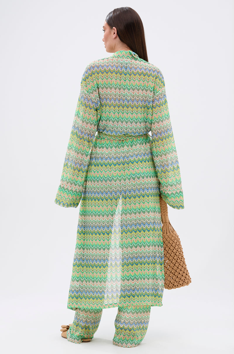 JUST A FEELING CROCHET DUSTER CARDIGAN