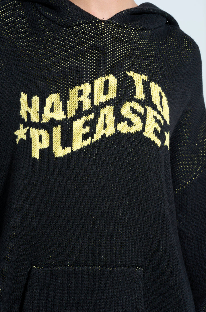HARD TO PLEASE OVERSIZED HOODED SWEATER