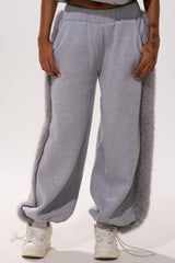 LUXE FUR JOGGER IN GREY