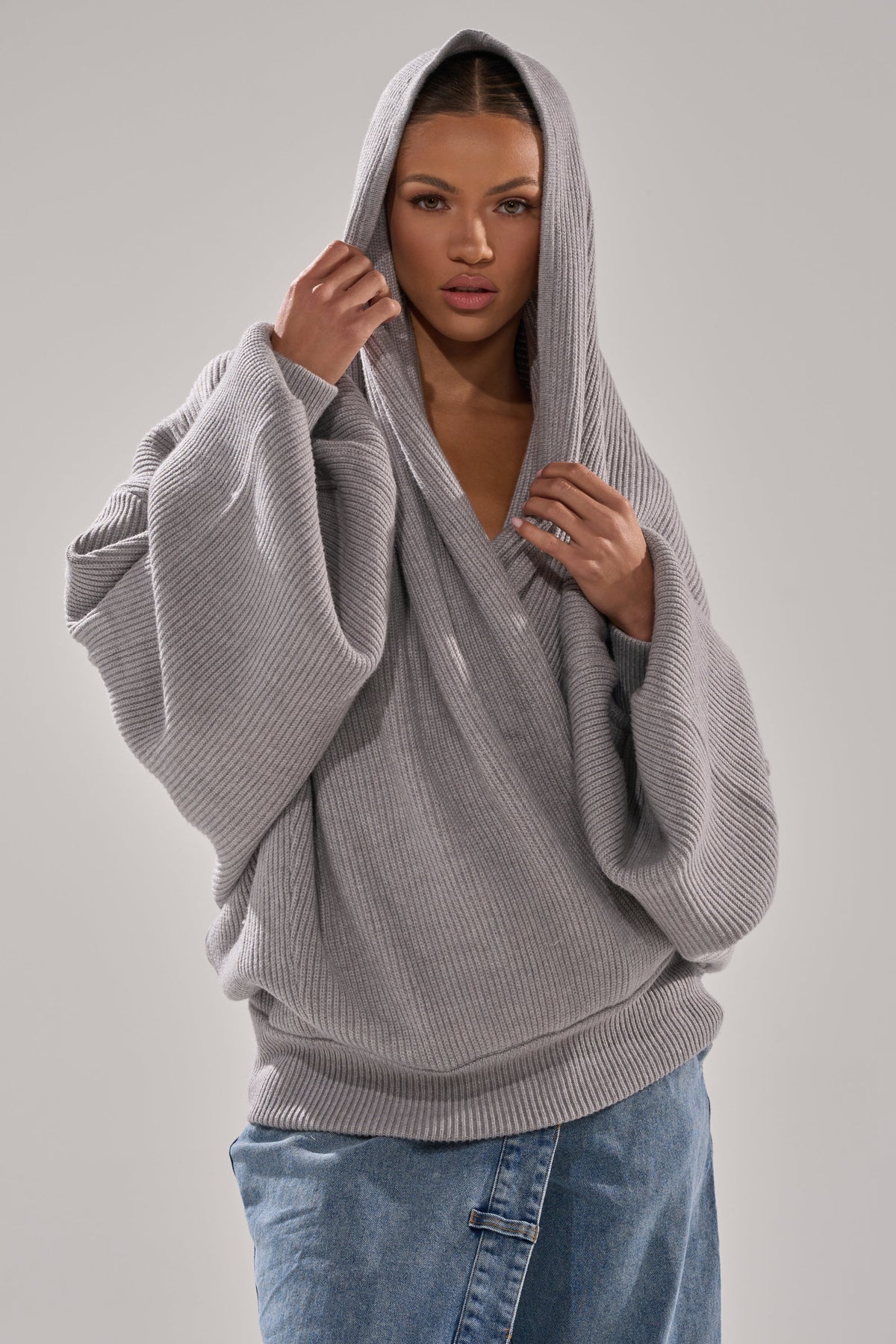 CRAZY FOR YOU CROSS FRONT SWEATER