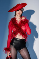 FIERCE FEATHER BLOUSE