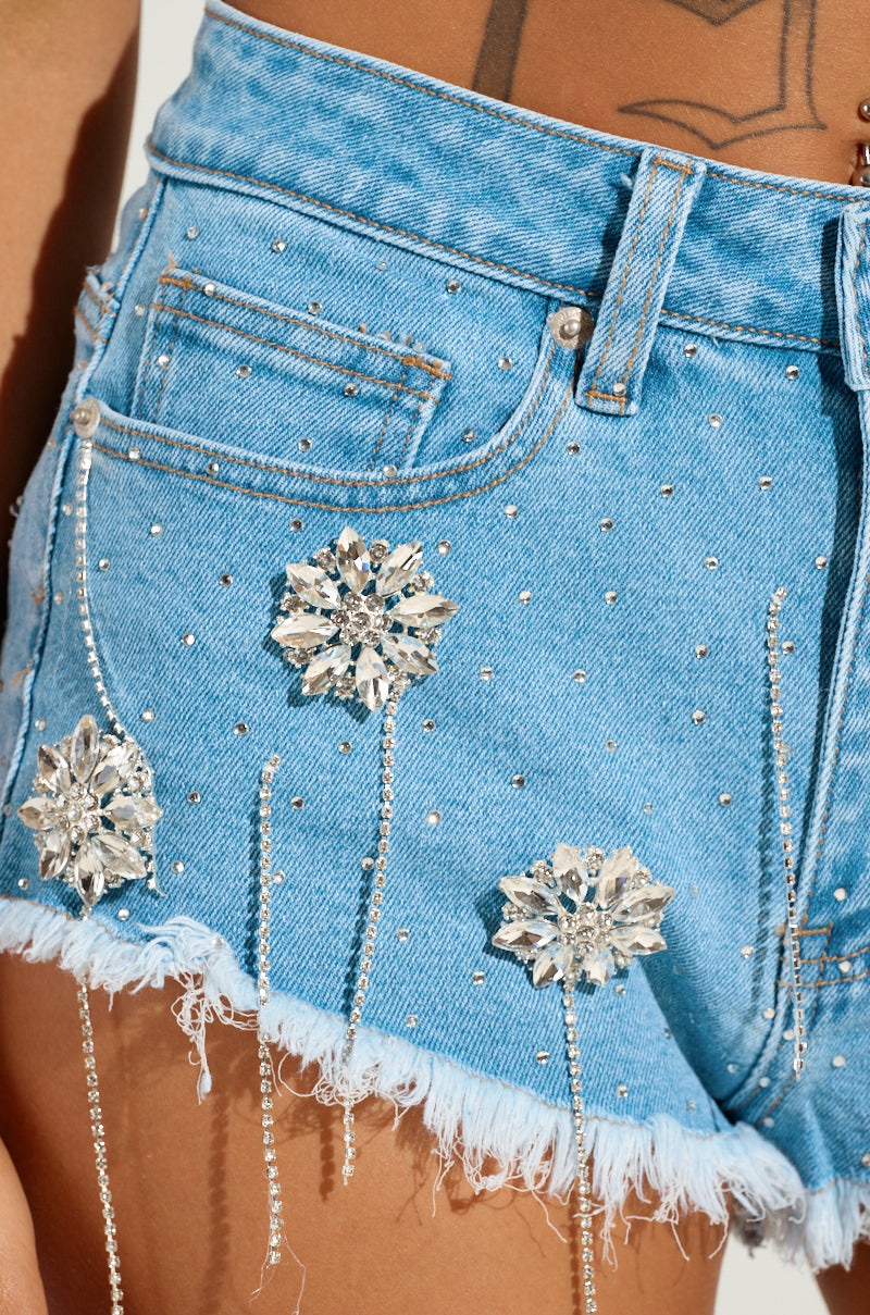 DIVALICIOUS DENIM MINI SHORT