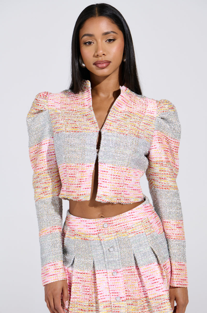 HOLD ON TIGHT TWEED BLAZER