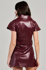 NEVER TOO MUCH PU MINI DRESS