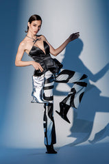 GROOVE ON FAUX LEATHER FLARE TROUSER