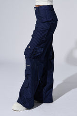 RAYE PINSTRIPE CARGO PANTS