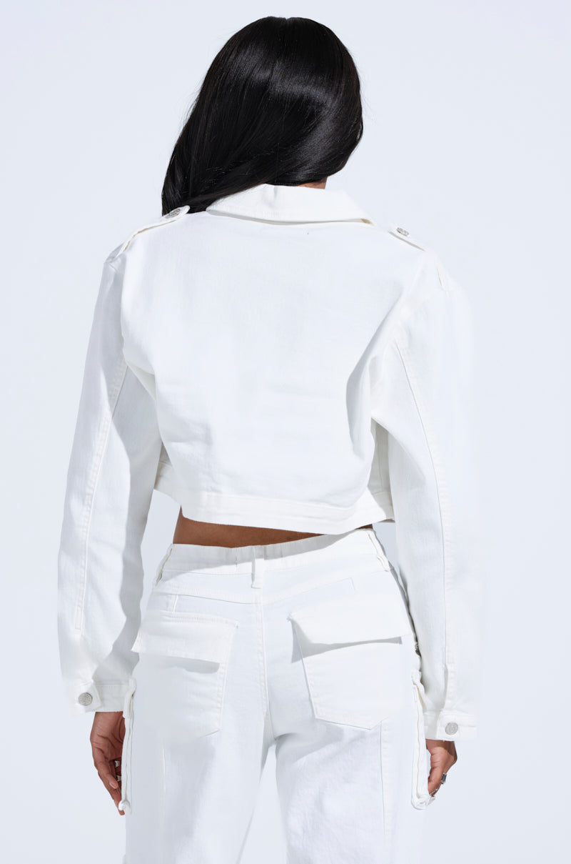 KYLIE CARGO DENIM JACKET