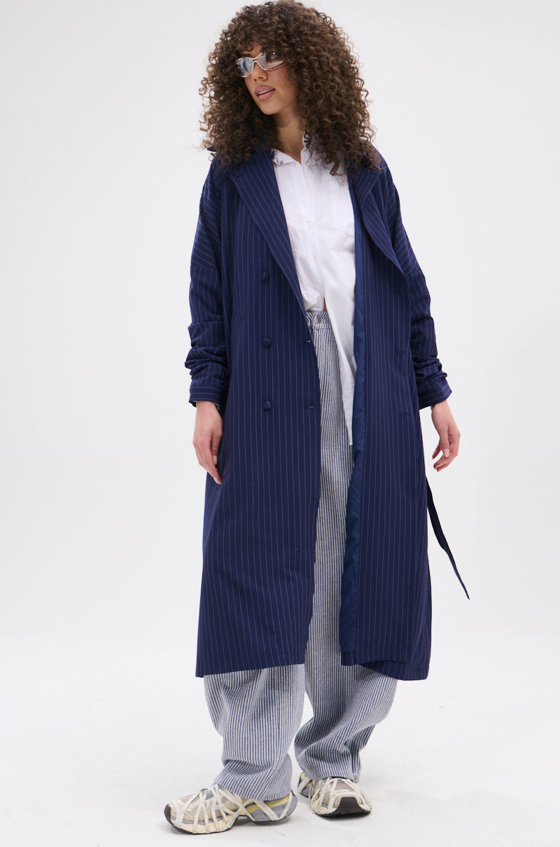 HARLEM PINSTRIPE TRENCH
