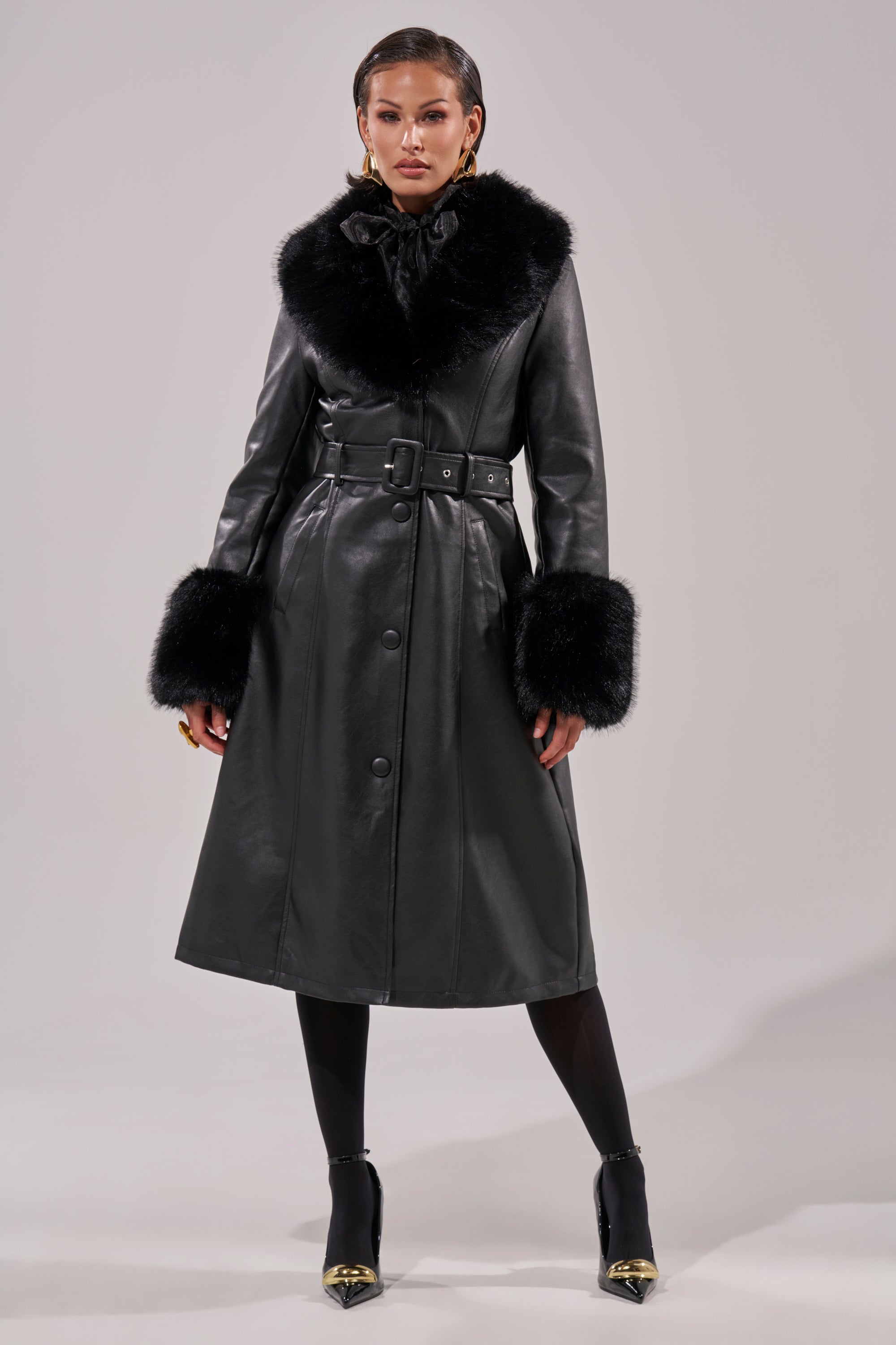 KAYA FUR TRIM TRENCH