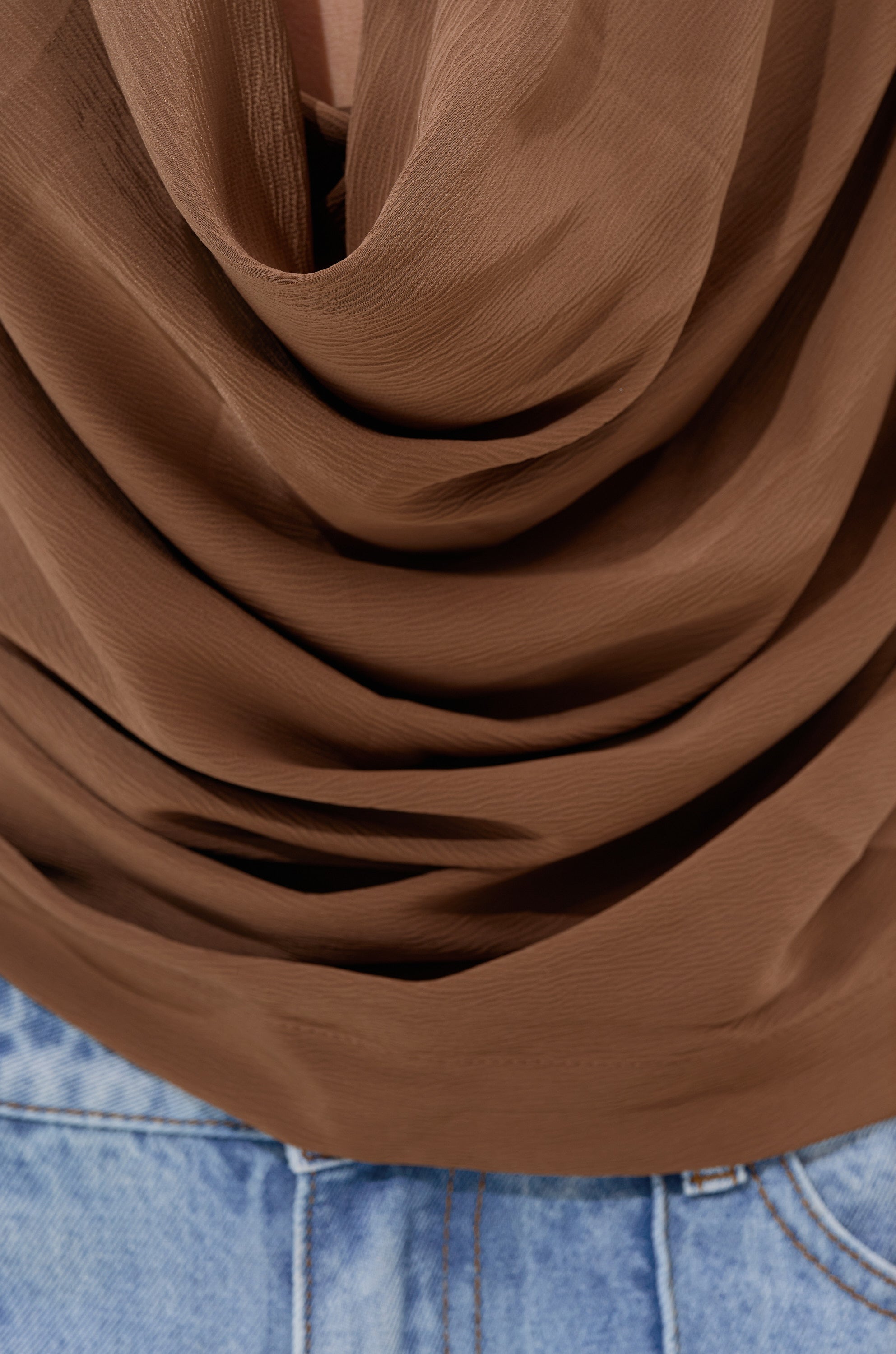 LEXI SATIN COWL NECK BLOUSE