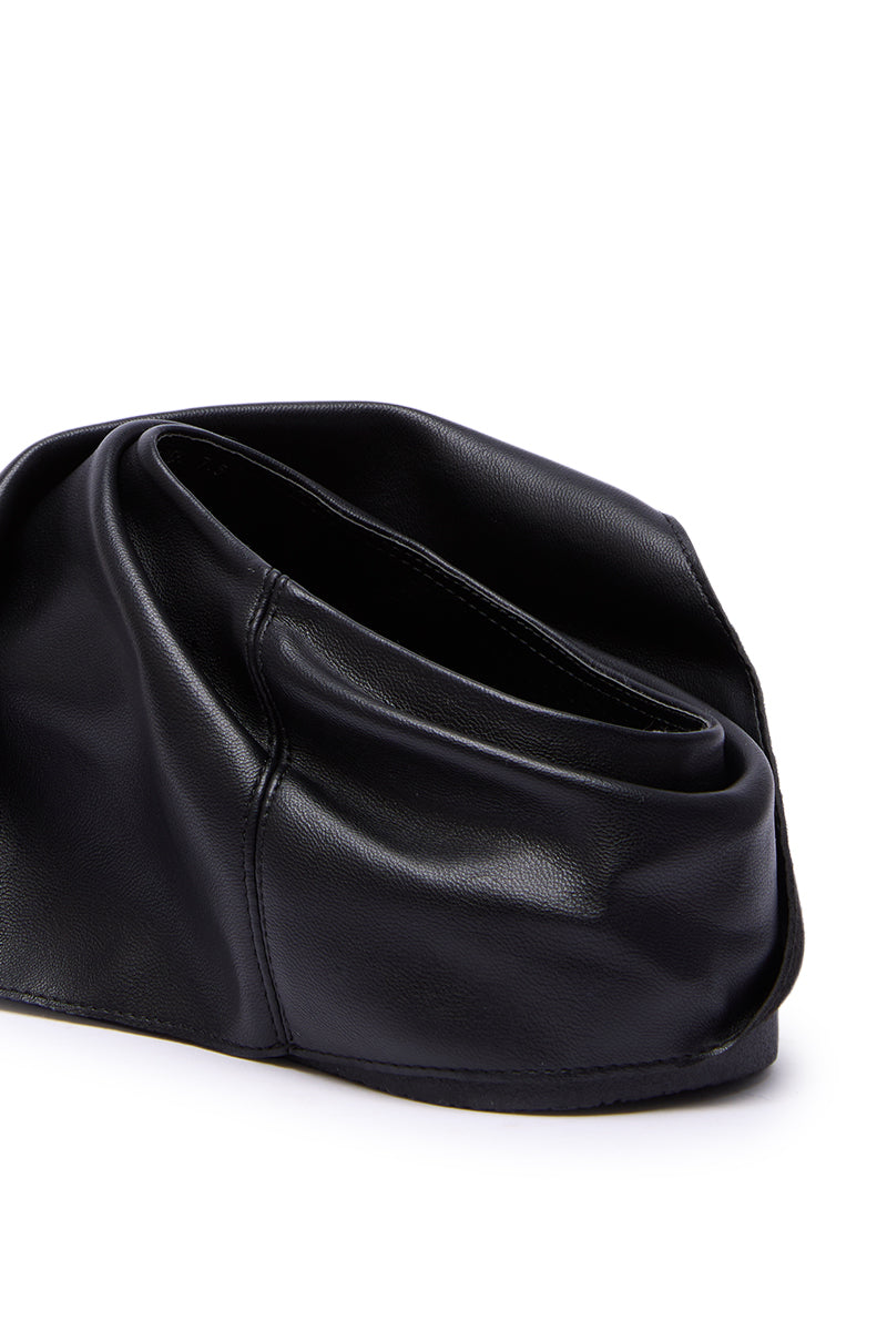 AZALEA WANG MAITYE BLACK RUCHED FLAT